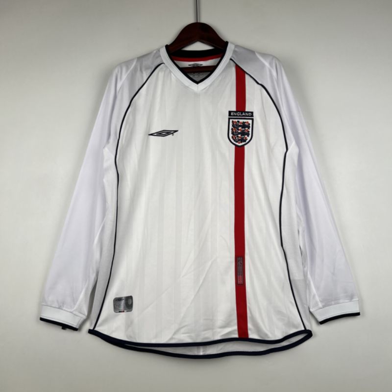 Retro Long Sleeve England 2002 Home Kit